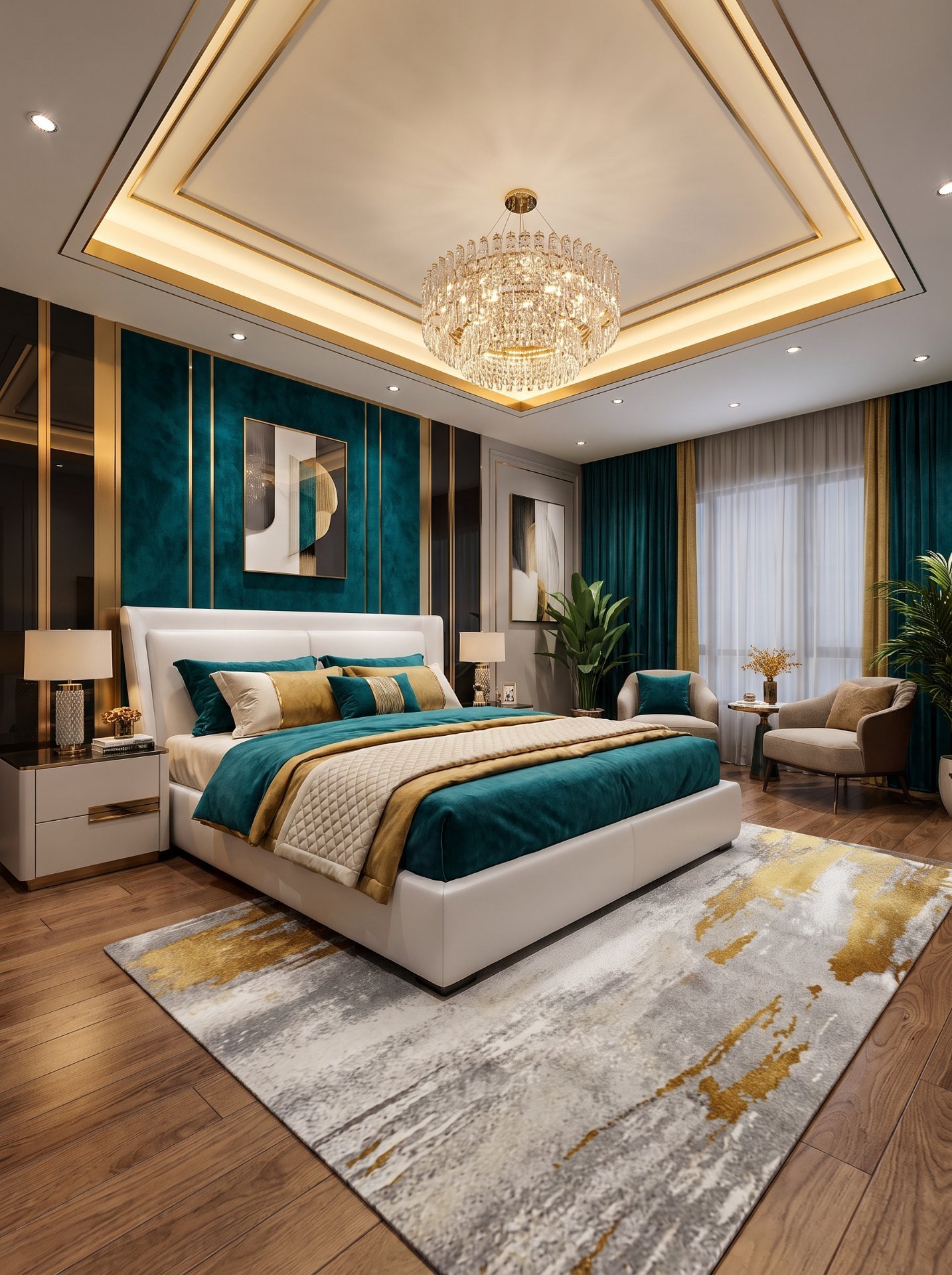 Luxury master bedroom suite interior design in Gulshan Dhaka by Interior Knowledge
